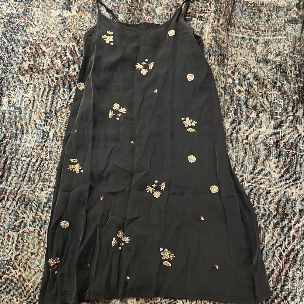 Nordstrom Girls Grey Flower Sundress
